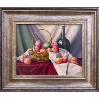 paul_morgan_wine_bottle_with_a_basket_of_peaches